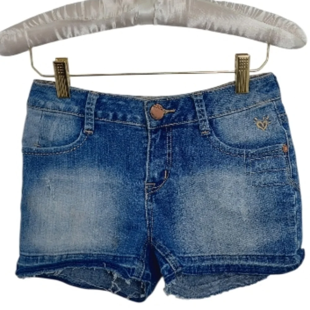Justice Girl's Size 12R Demin Jean Shorts Blue Simply Low